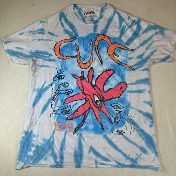 The Cure 1992 Wish Tour Shirt Men Size S/M Tie Dye AOP Reprint - Picture 1 of 7
